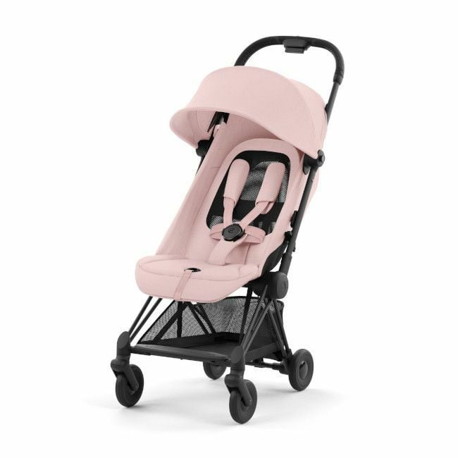 Cybex Carrinho COYA Matt Black Peach Pink