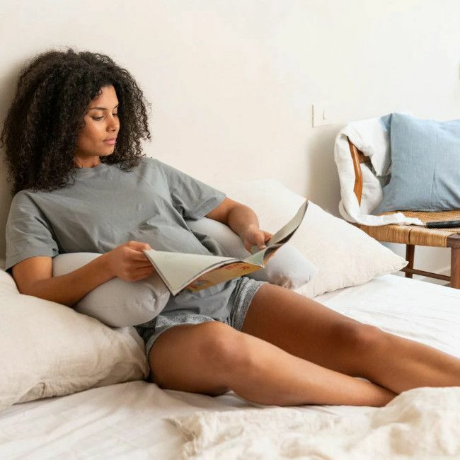 Doomoo Almofada de Amamentação 2 em 1 Twisty Pearls Grey 5TIO03