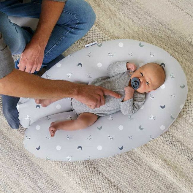 Doomoo Almofada de Amamentação Buddy Moon Blue Grey 5B62