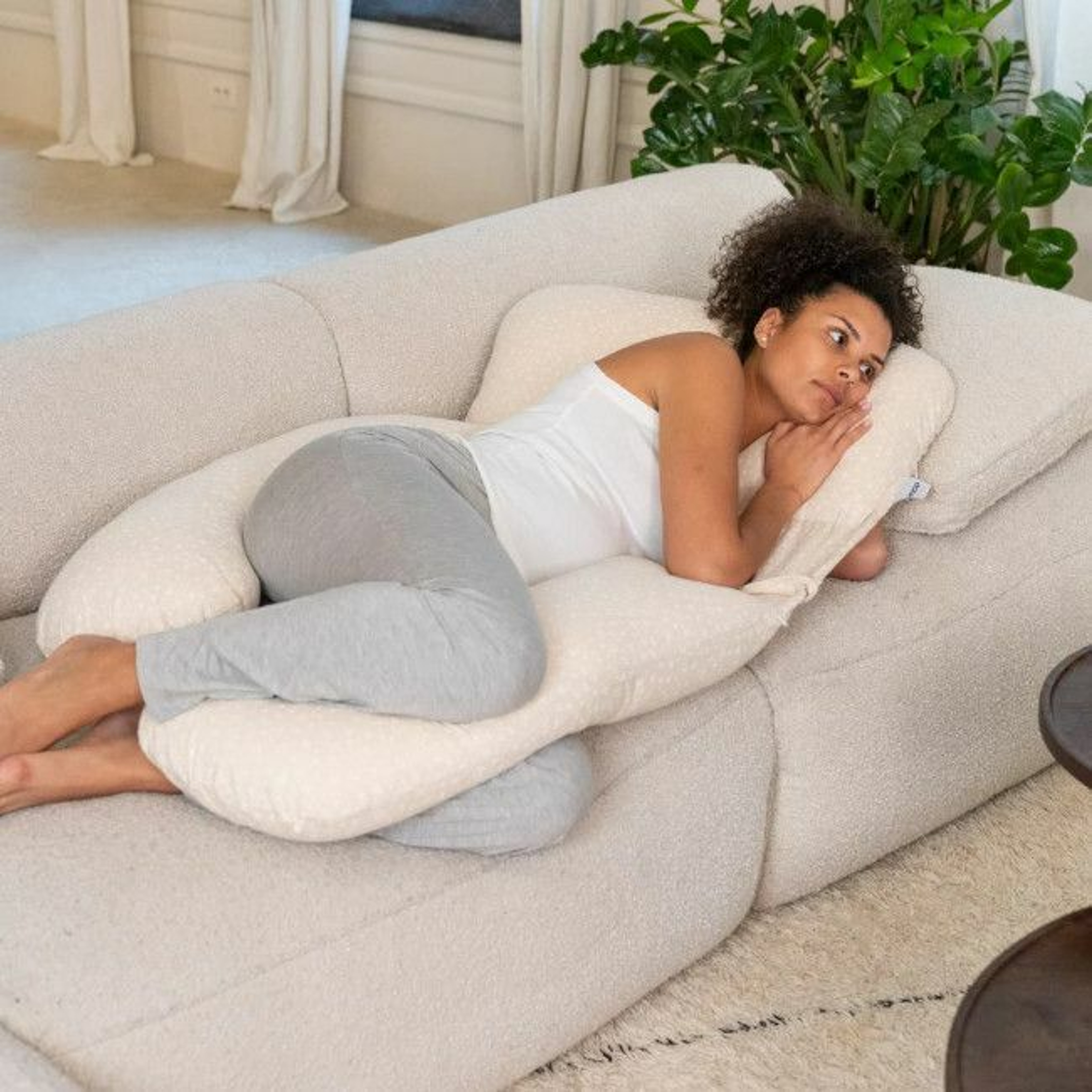 Doomoo Almofada de Amamentação Maxxy XXL Flowers Sand 5XXL02