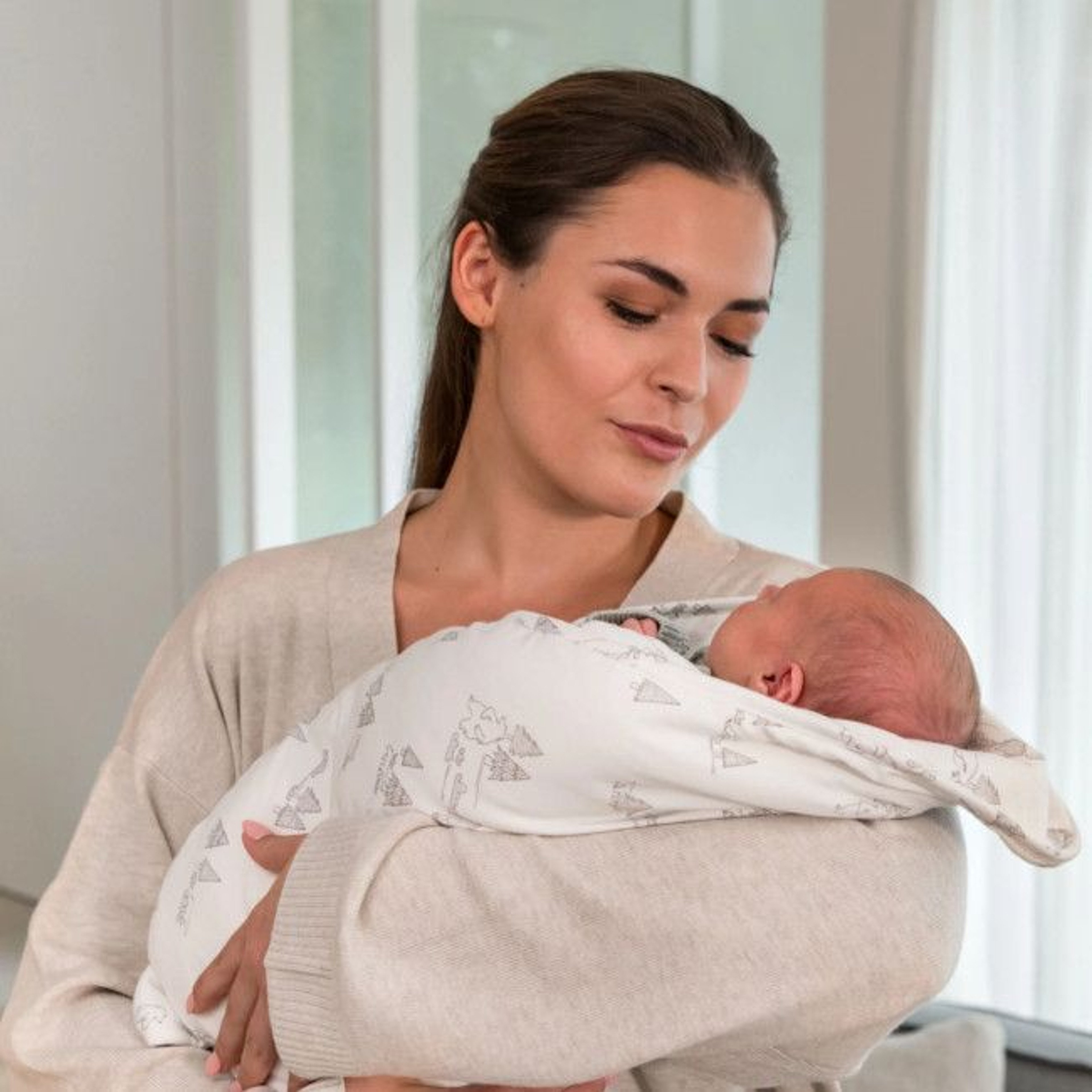 Doomoo Manta Dream em Algodão Orgânico Bear Family Grey 75x100 5DS05