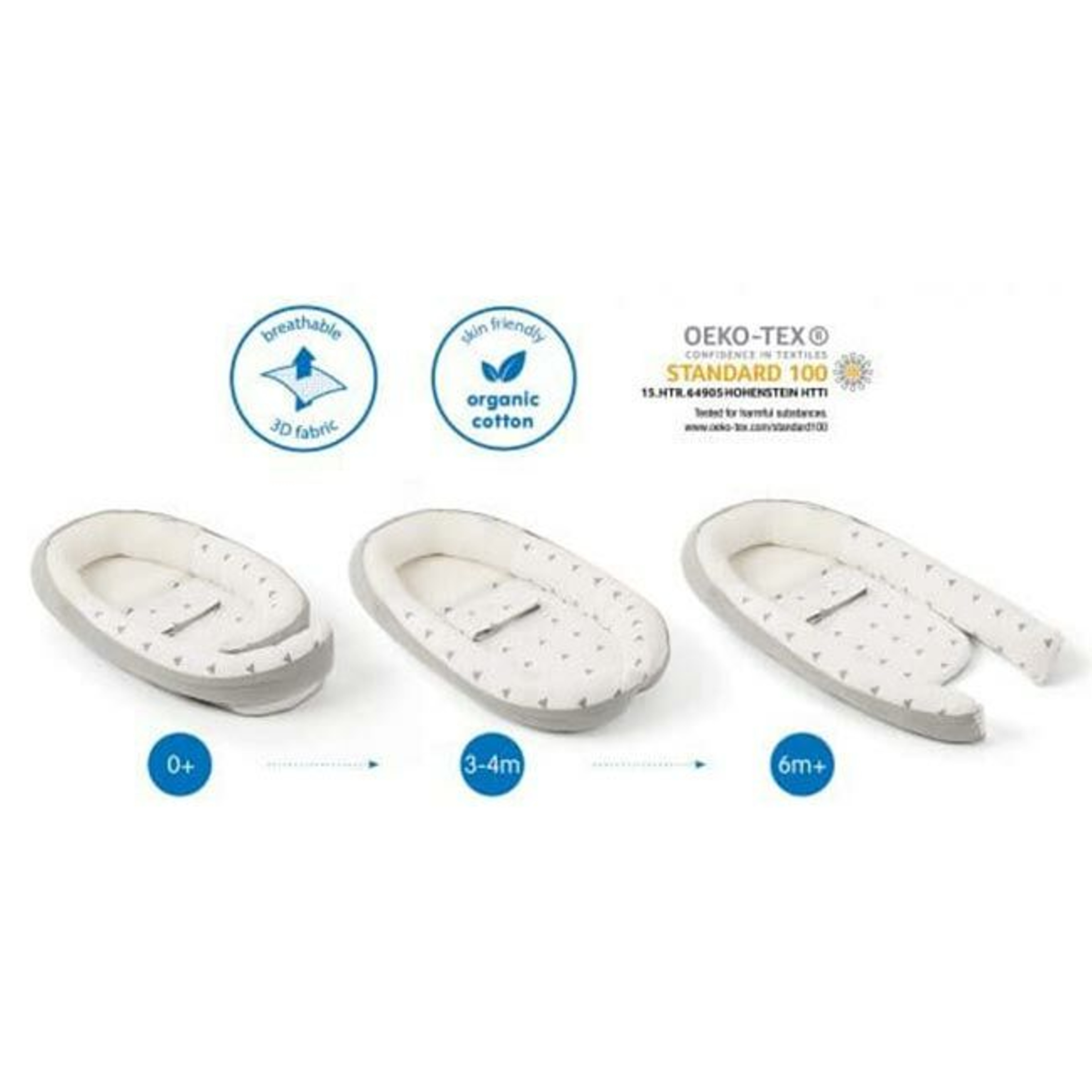 Doomoo Ninho para Bebé Cocoon Tetra Areia Jersey 5CO12