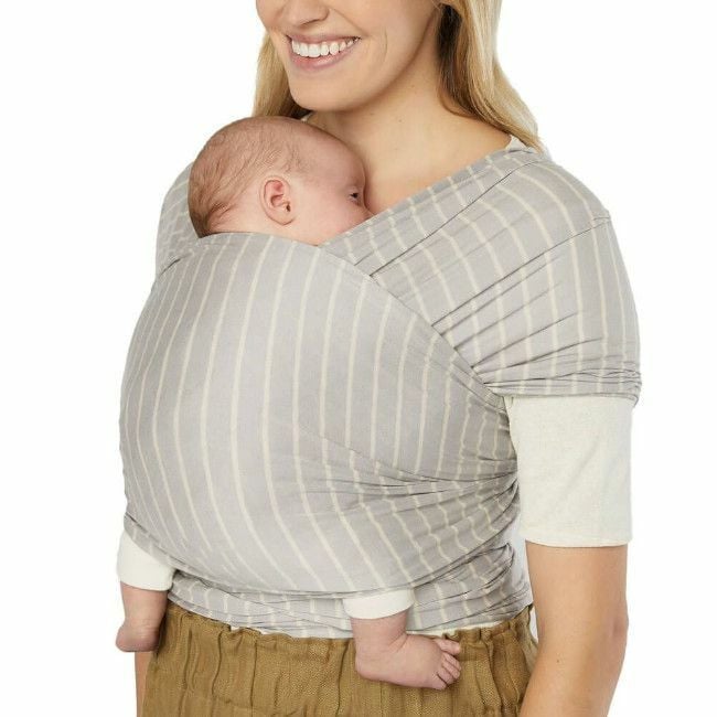 Ergobaby Aura Baby Wrap Lyocell Grey Stripes EBWLASKGRYSTP