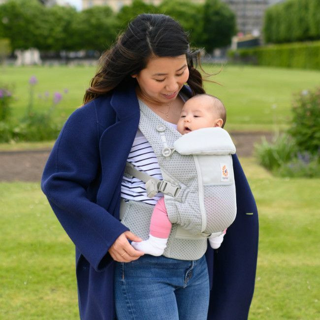 Ergobaby Porta-Bebé Adapt Malha SoftFlex Cinza Pérola EBCASFMGRY