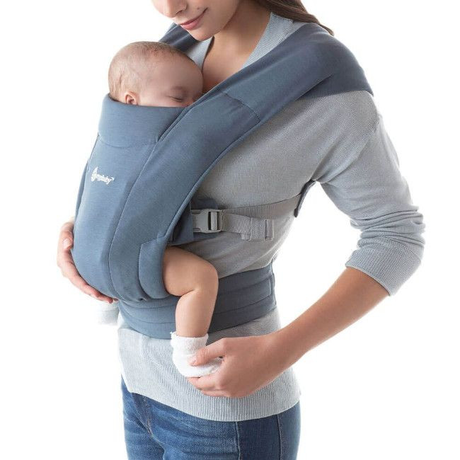Ergobaby Embrace Soft Knit Baby Carrier Oxford Blue EBCEMAOXBLU
