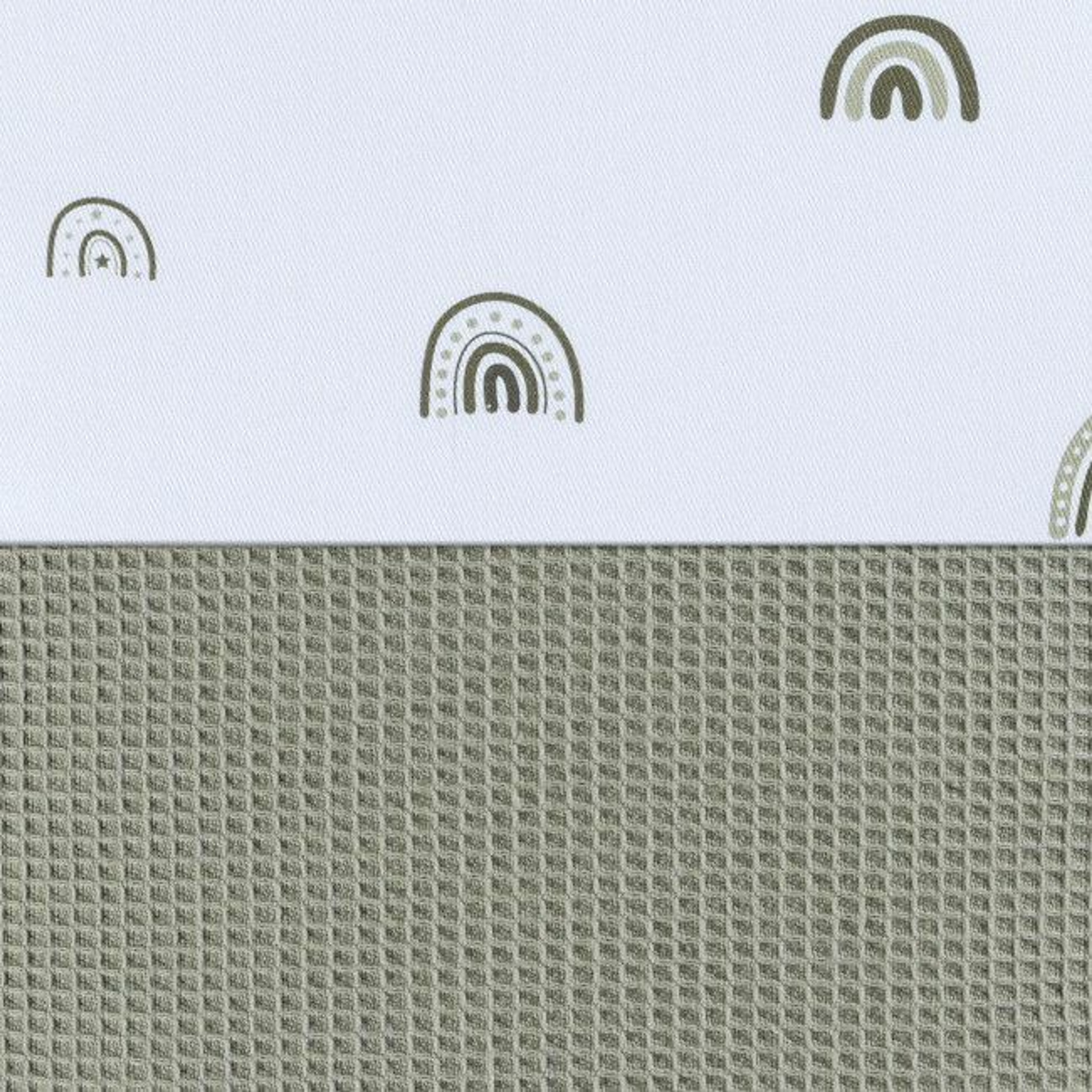 Alondra Berço 4 em 1 CREA TRE Branco + Têxtil Completo Espuma do Mar K43-TX127