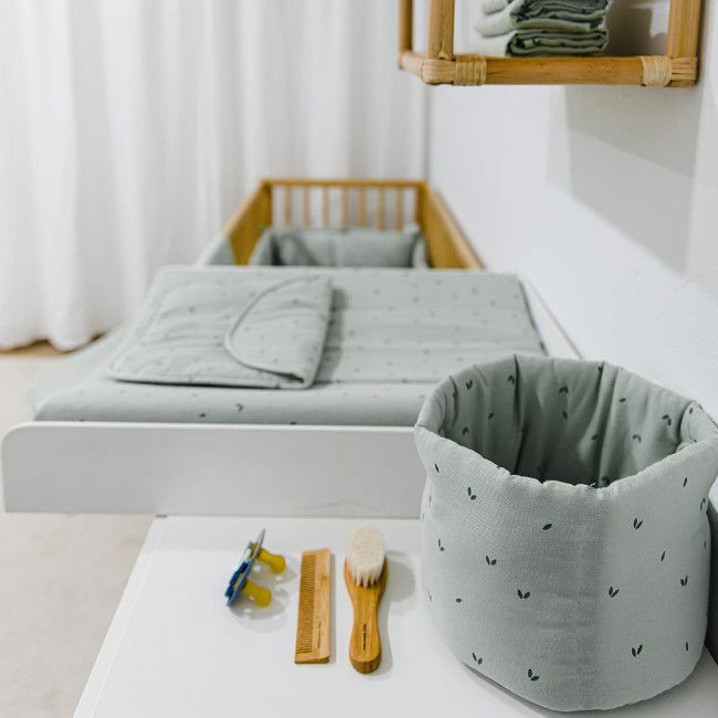 Gloop Cesta de Tecido Bebé Organic Green GOCB036