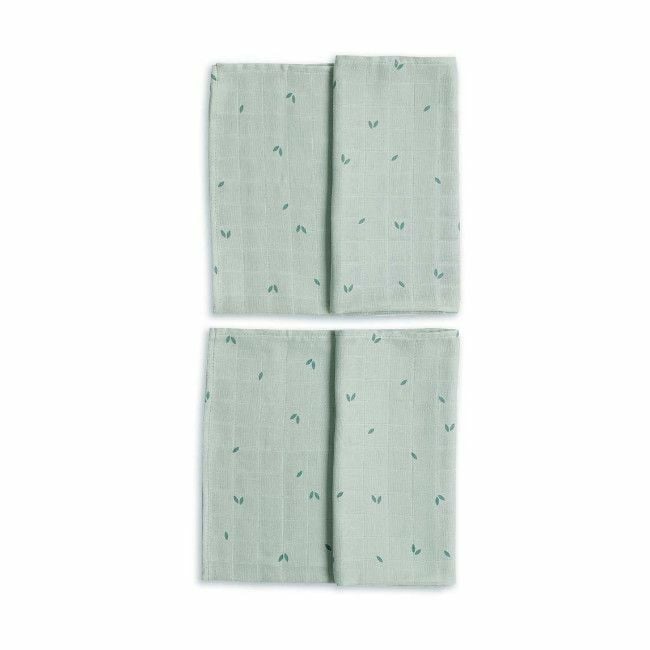 Gloop Pack of 2 Muslins 50x50 Organic Green GOPFN036