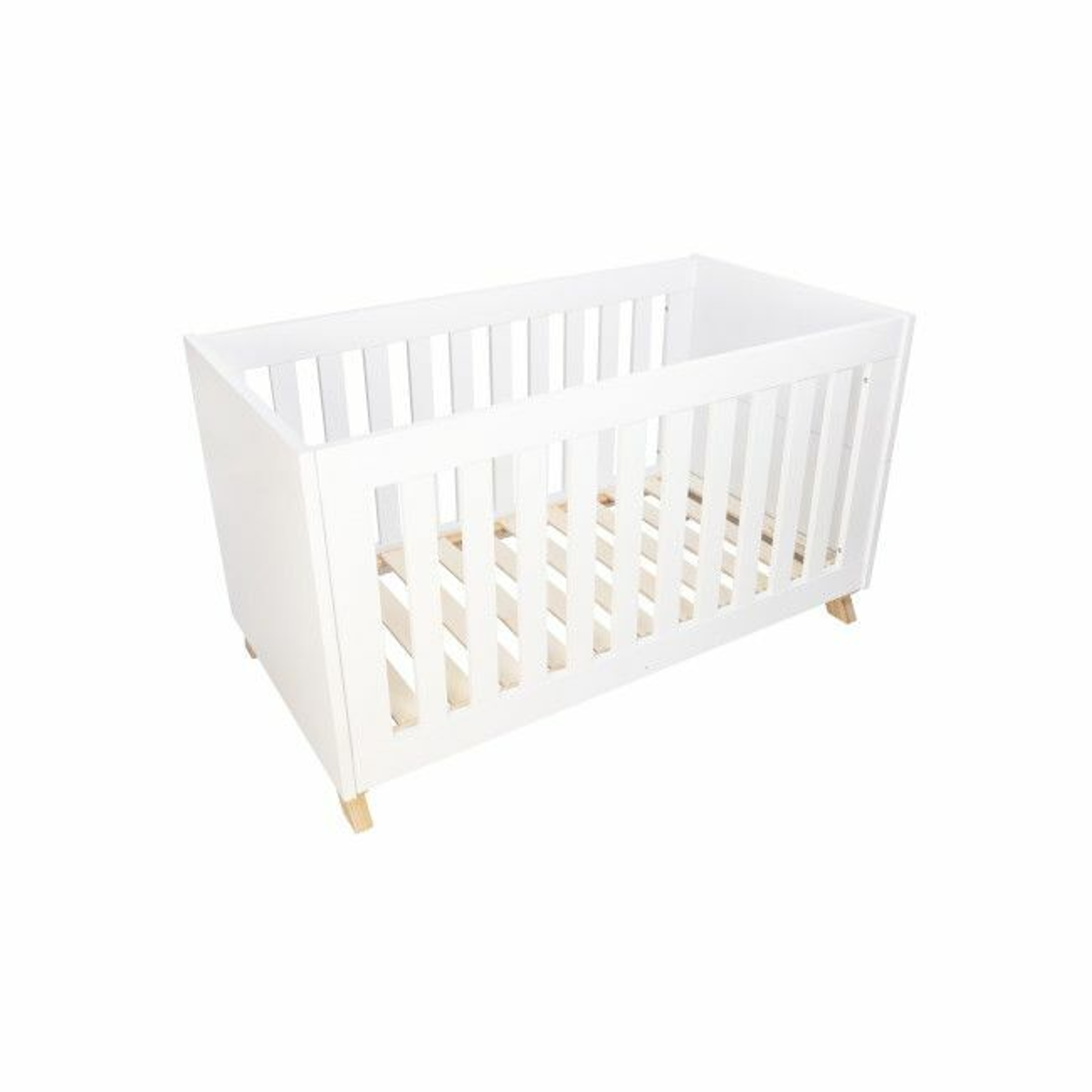 IKID Cama de Grades Veneto Branco e Natural 120x60