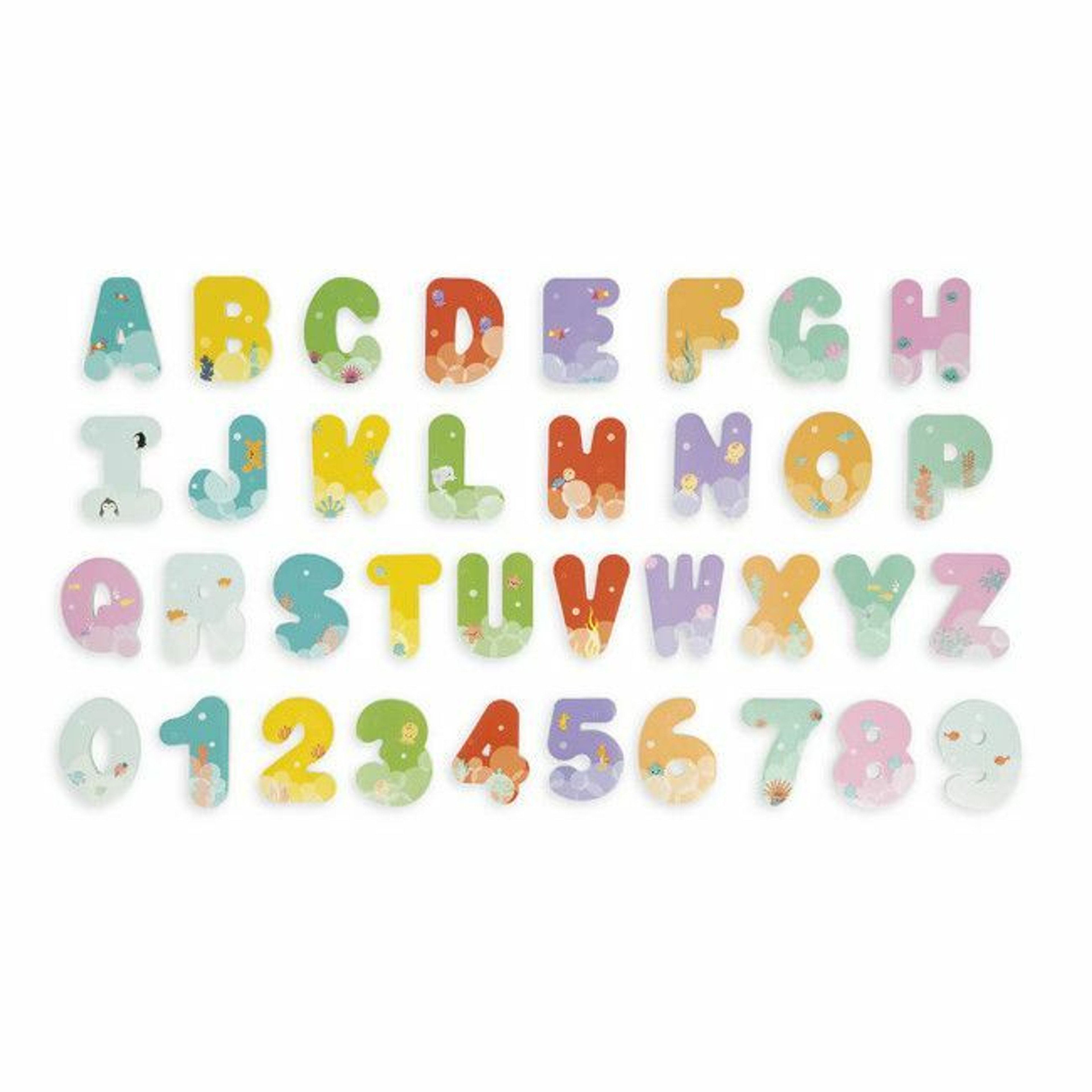 Janod 26 Bath Letters and 10 Numbers +2 Years J04709