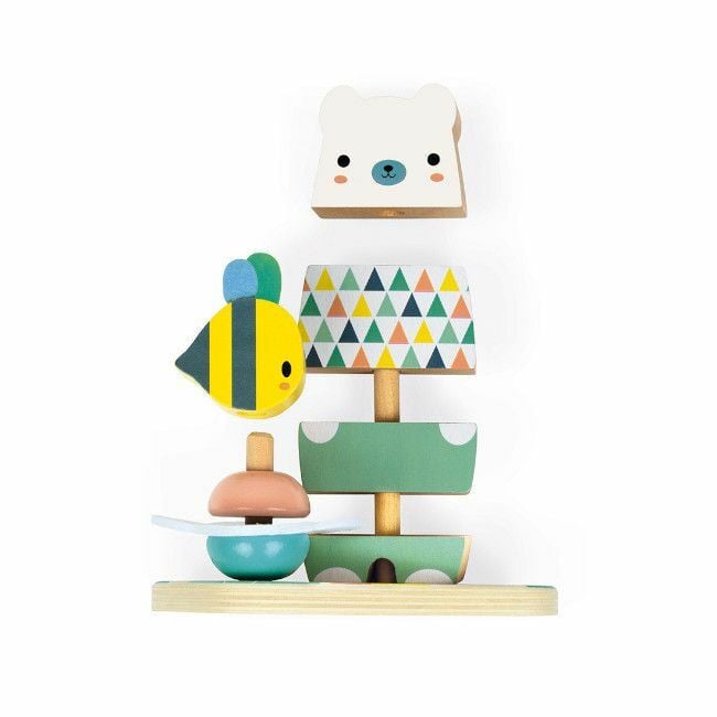 Janod Brinquedo de Empilhar Ursinho Pure +12M J05156