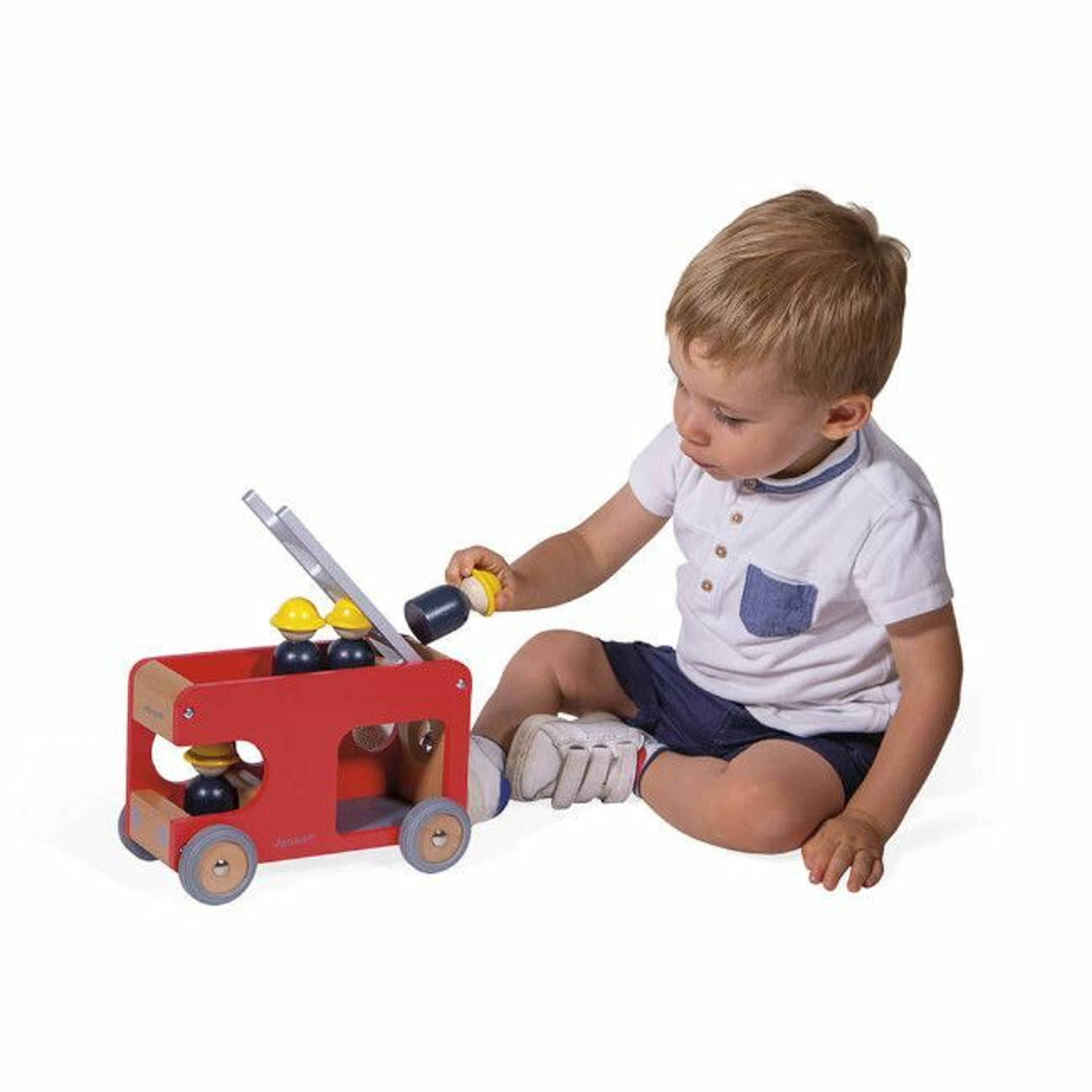 Janod Camião de Bombeiros em Madeira BOLID +2 Anos J04632