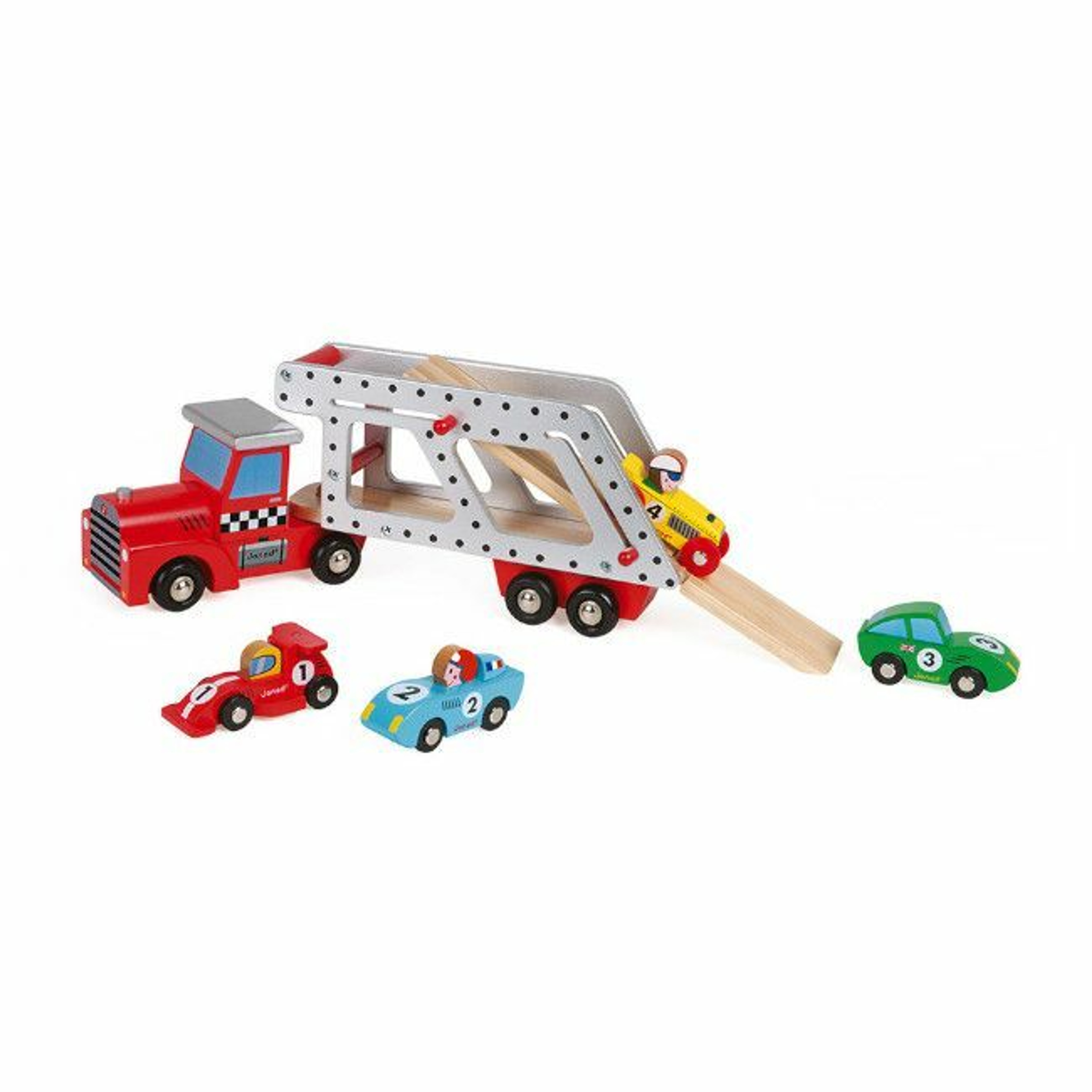 Janod Camião de Reboque com 4 Carros Story +2 Anos J08572