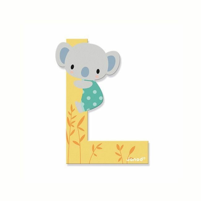 Janod Pure Wooden Decorative Letter L Yellow