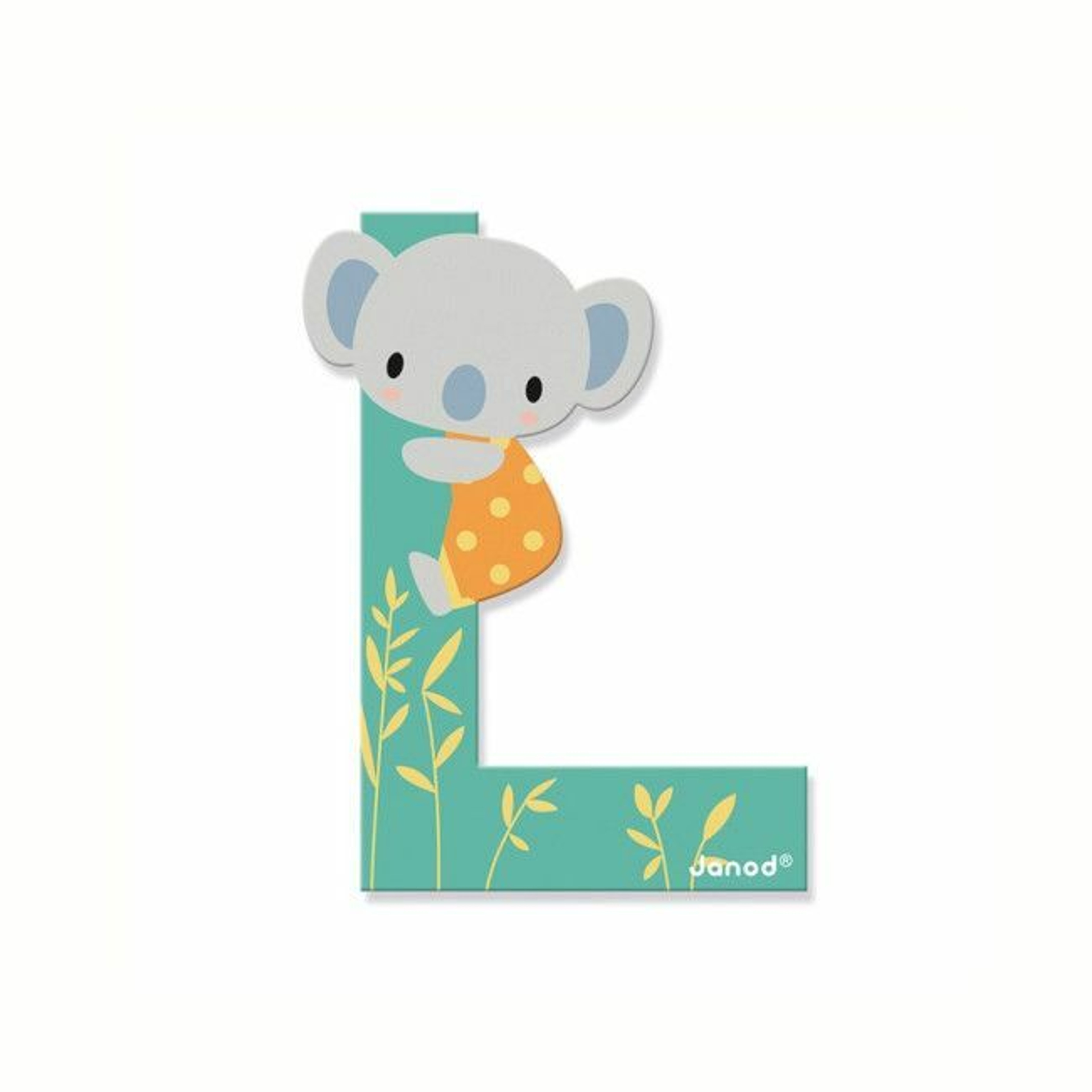 Janod Pure Wooden Decorative Letter L Mint J05176