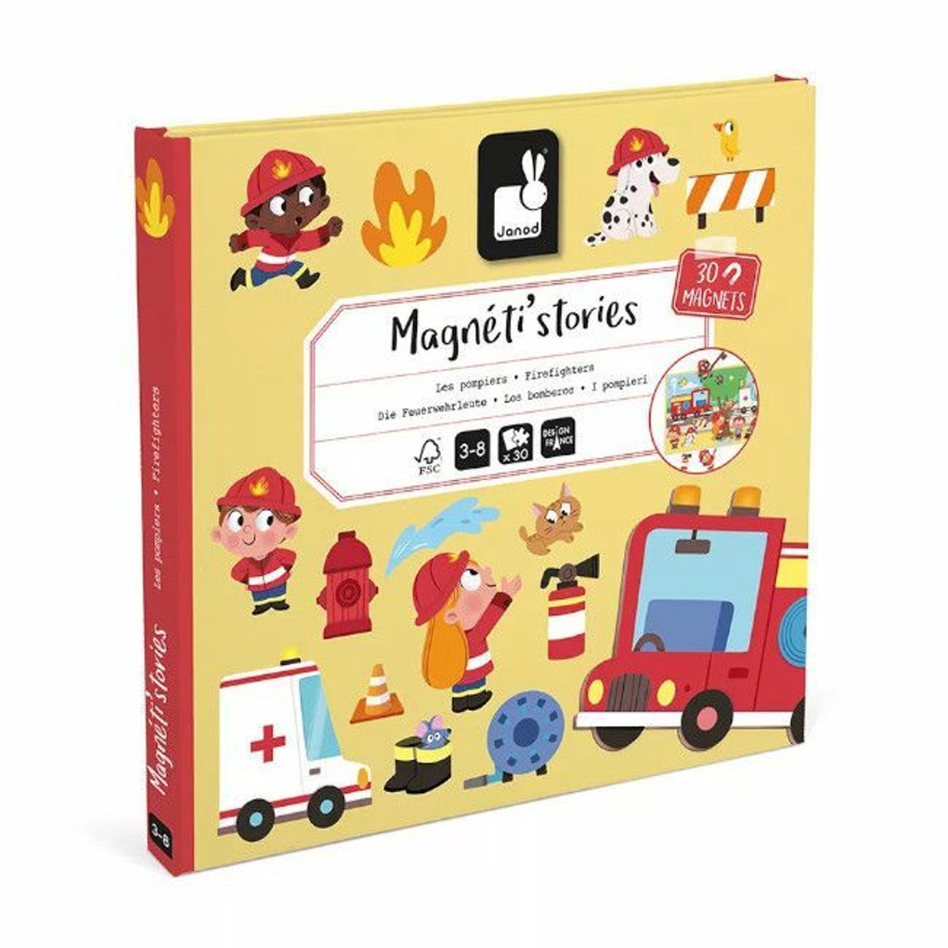 Janod Magnetic Book Magneti'stories Firefighters +3 Years J05453