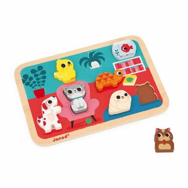 Janod Puzzle Chunky Animais de Estimação +18M J07122