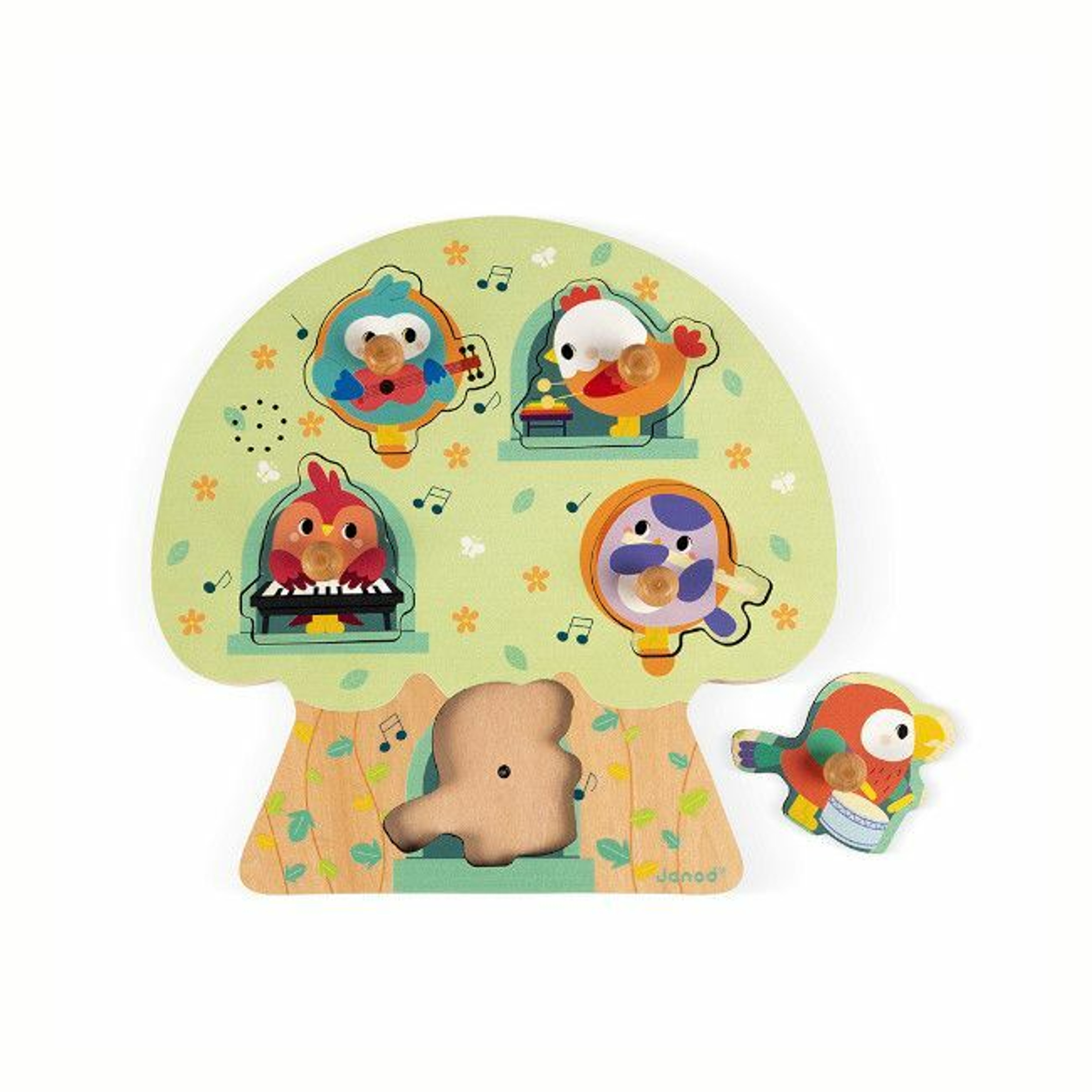 Janod Puzzle Musical Passarinhos +18M J07092
