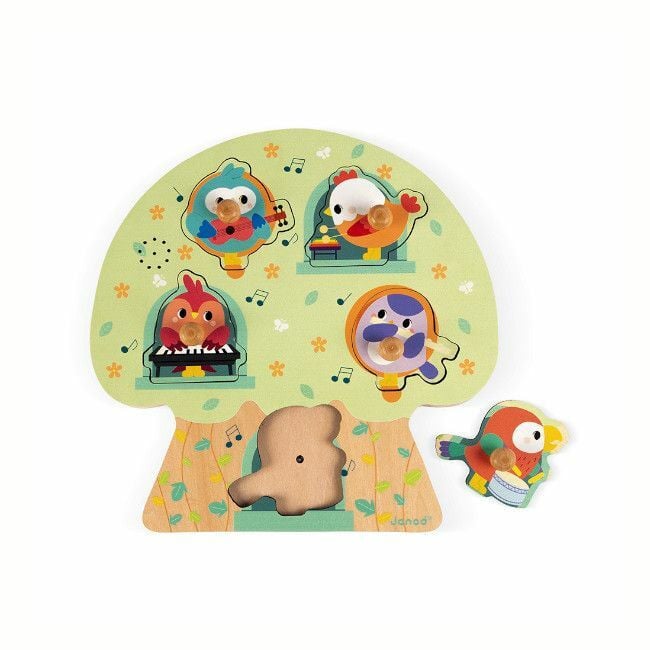 Janod Puzzle Musical Passarinhos +18M J07092