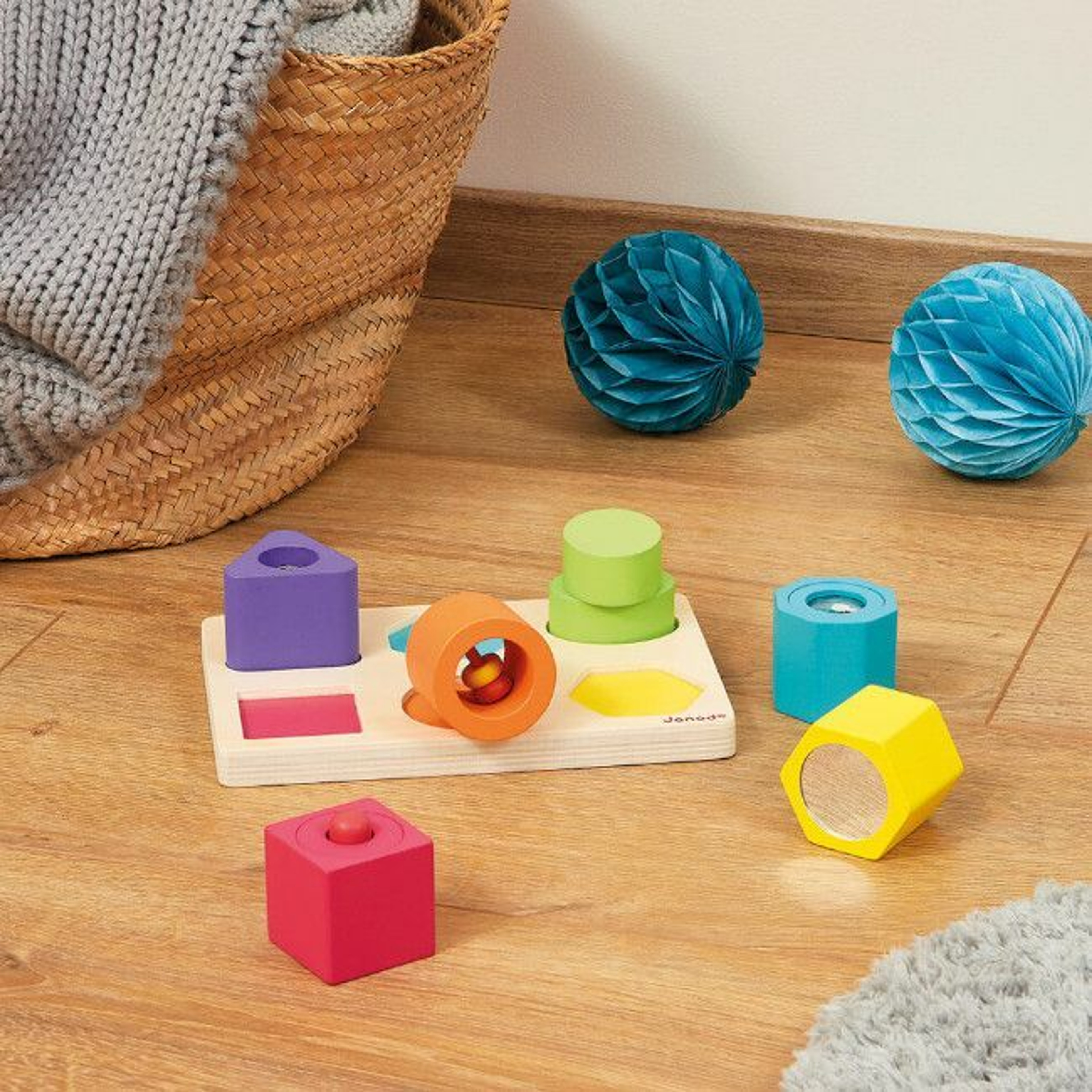 Janod Puzzle em Madeira com 6 Figuras Sensoriais +12M J05332