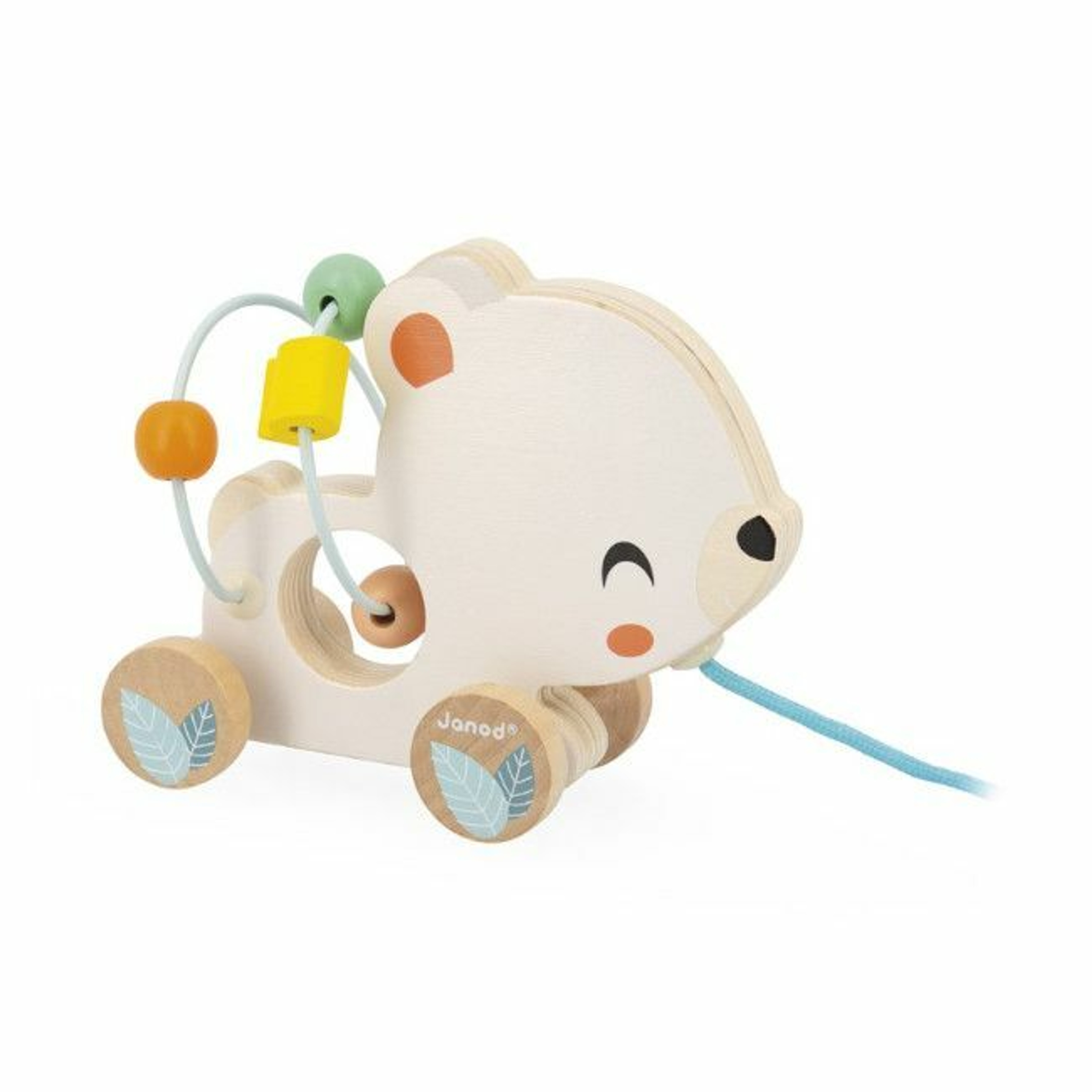 Janod Pure BabyLoopings Pull-Along Teddy Bear +12M J08231
