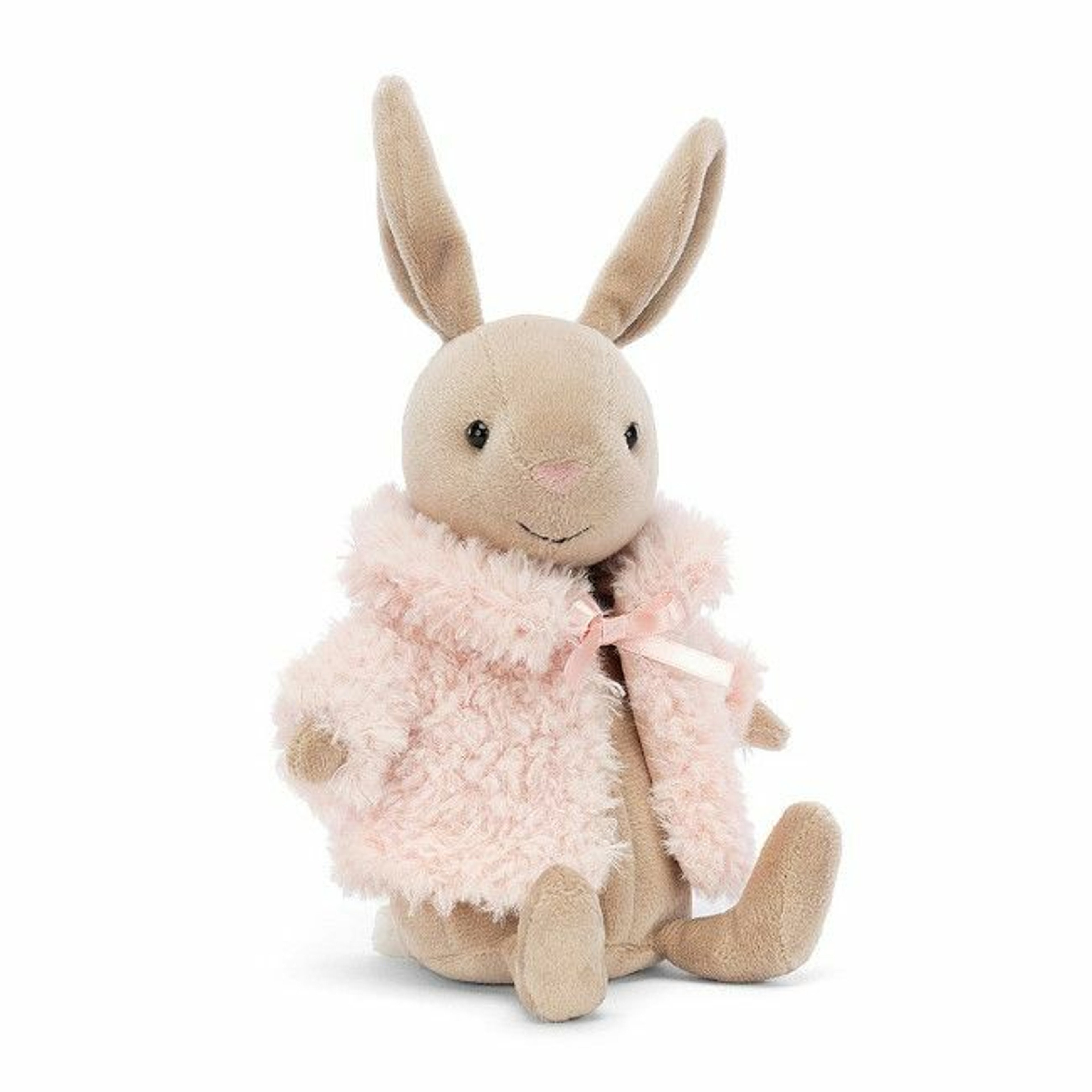 Jellycat Bunny with Pink Coat Soft Toy 17cm +0M COM3CB