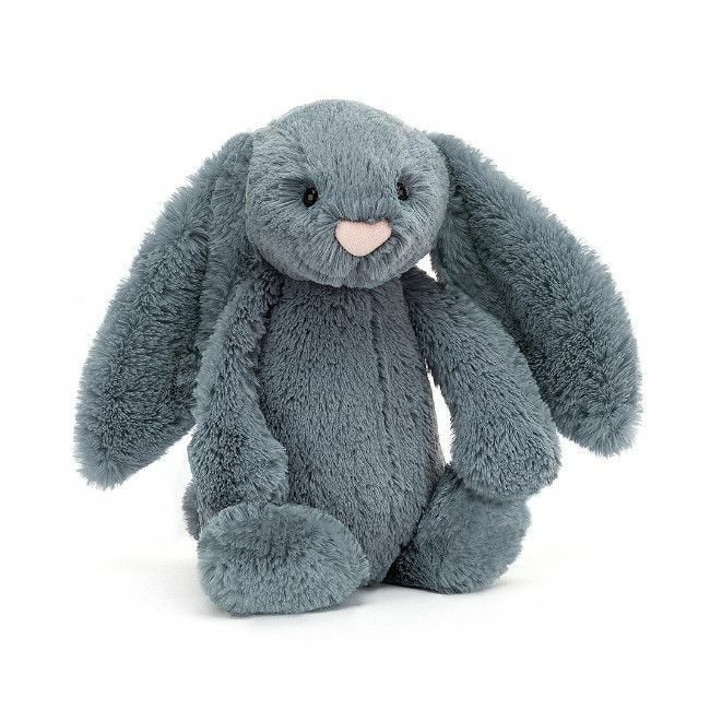 Jellycat Bashful Bunny Plush Dusky Blue 31cm +0M BAS3DUSKBN