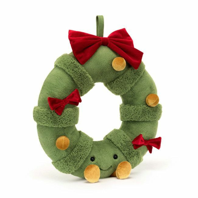 Jellycat Decorated Christmas Wreath Soft Toy 44cm +12M A2DWN