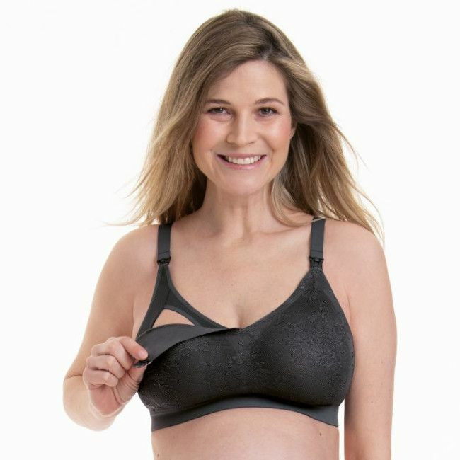 Anita Maternity Soutien de Amamentação Acolchoado Essential Lace Anthracite XL 5057