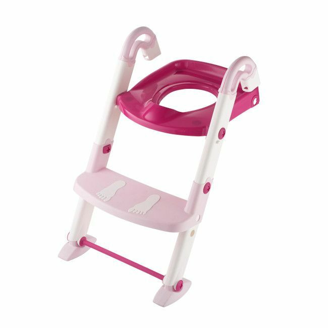 Kids Kit 3 em 1 Bacio, Redutor e Degrau Branco/Rosa