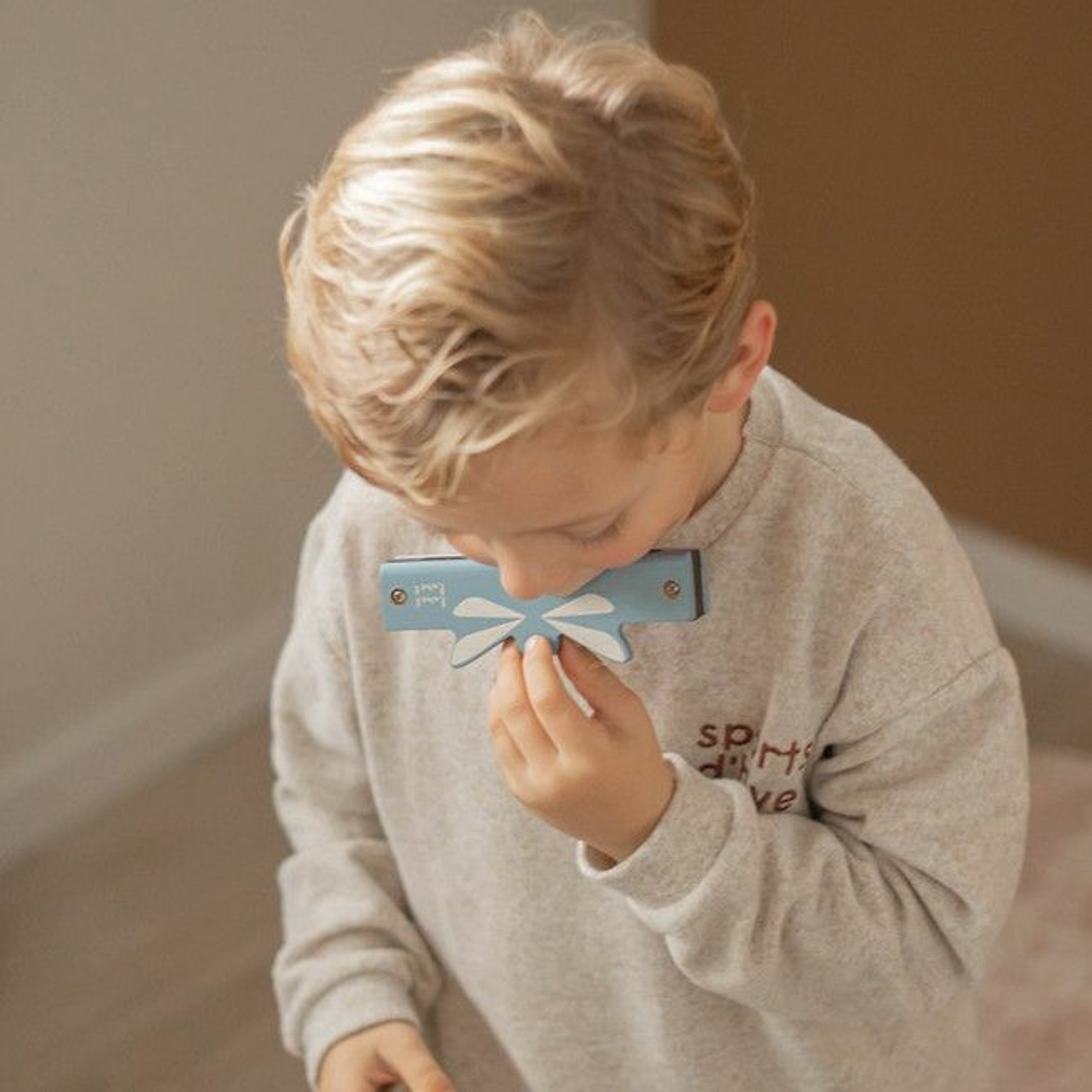 Label Label Harmónica em Madeira Blue +3 Anos LLWT-04441