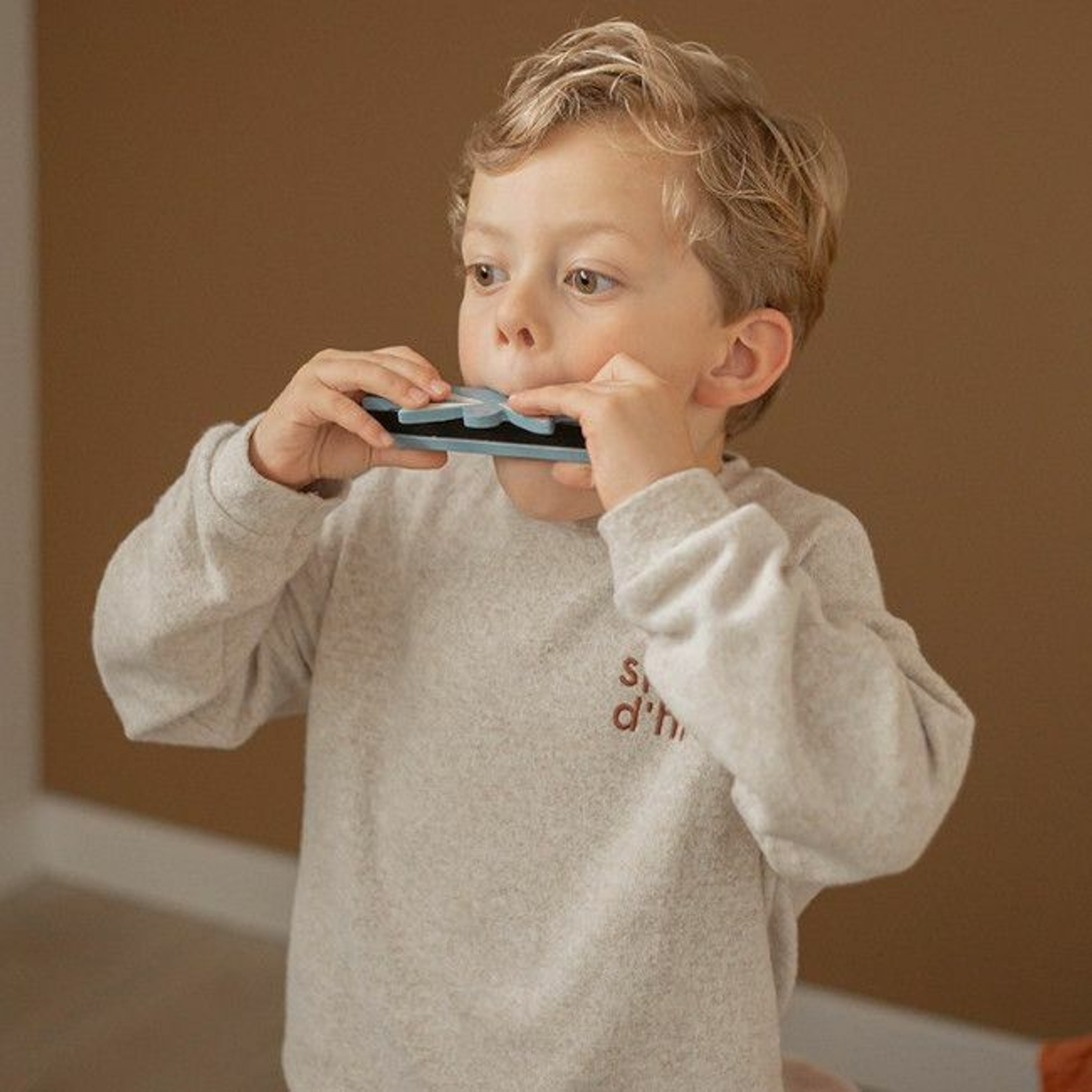 Label Label Harmónica em Madeira Blue +3 Anos LLWT-04441