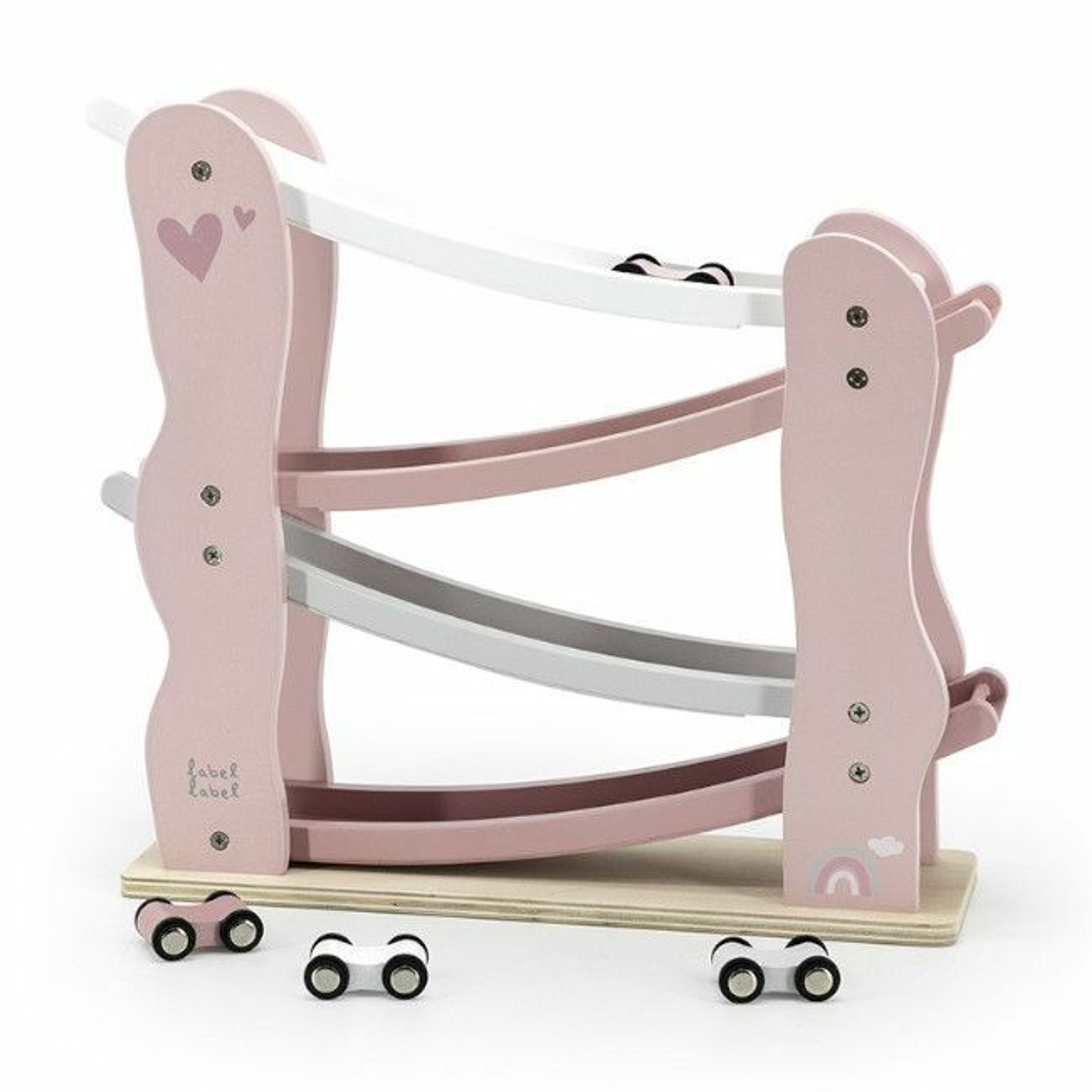 Label Label Rampa de Carros de Corrida em Madeira Pink +18M LLWT-25125