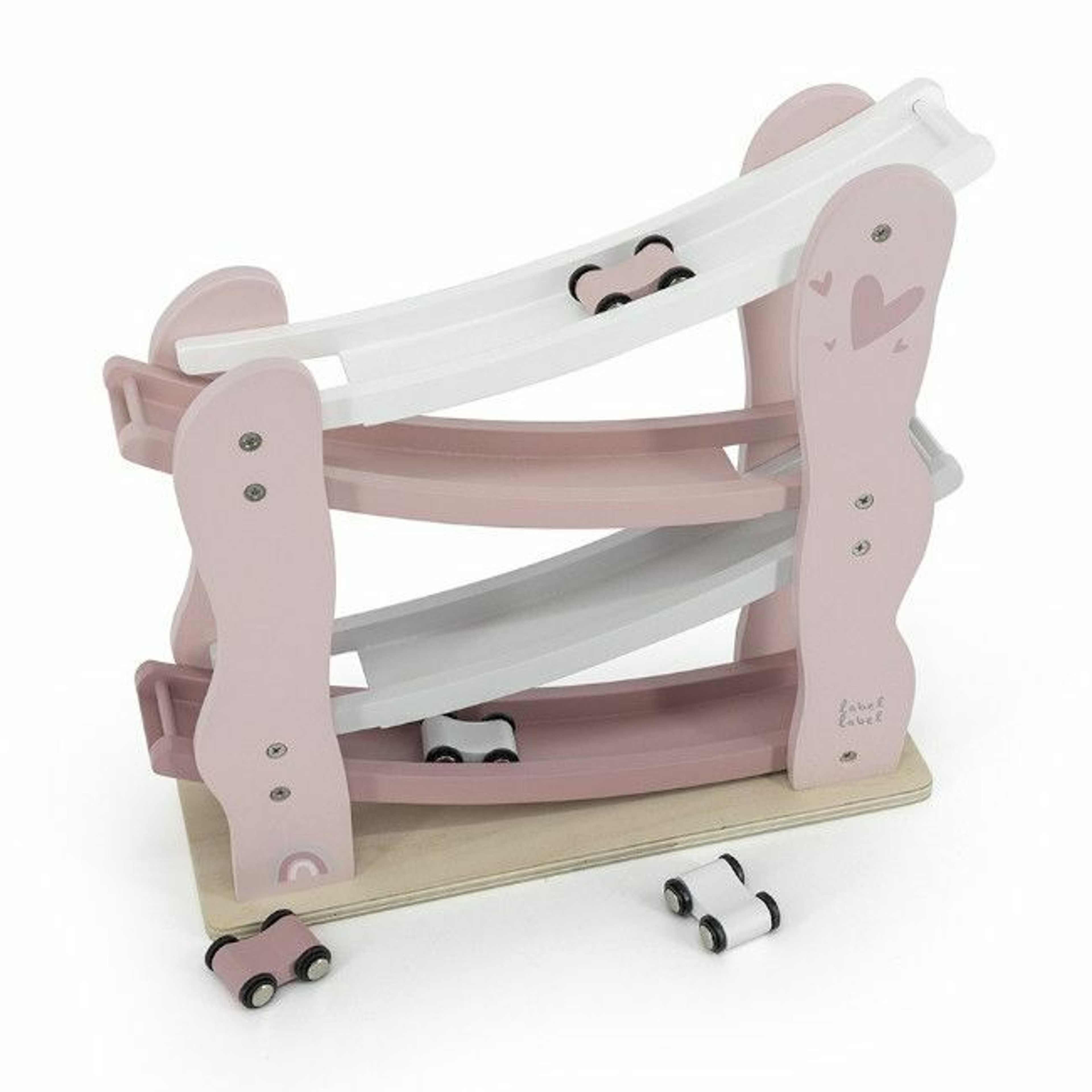 Label Label Rampa de Carros de Corrida em Madeira Pink +18M LLWT-25125