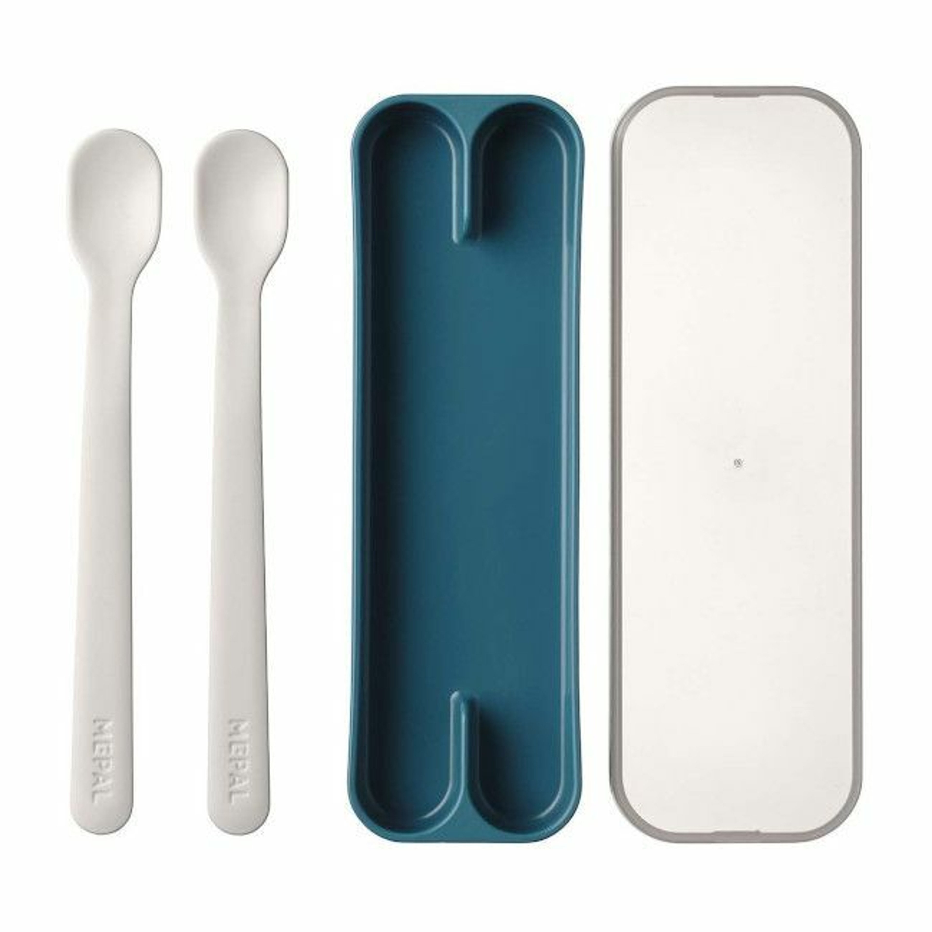 Little Dutch 2 Colheres de Bebé + Estojo de Arrumação Deep Blue