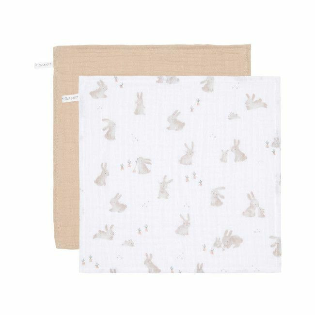 Little Dutch 2 Face Towels Baby Bunny/Pure Beige TE51703023