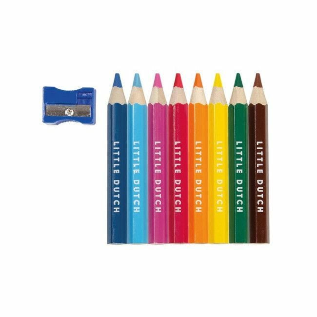 Little Dutch 8 Colouring Pencils & Sharpener +3 Years 120501