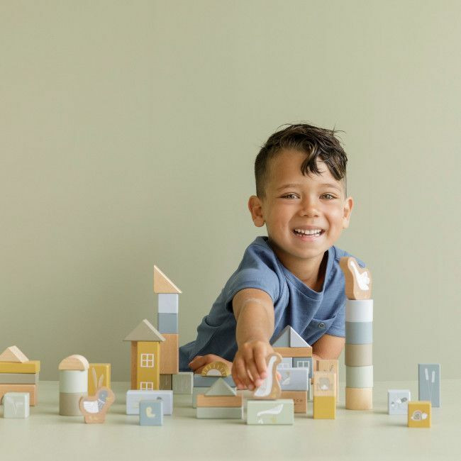 Little Dutch Blocos de Madeira Little Goose Azul +2 Anos LD7019