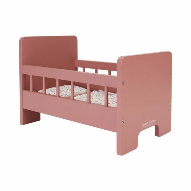 Little Dutch Wooden Doll Bed Pink +3 Years LD7097