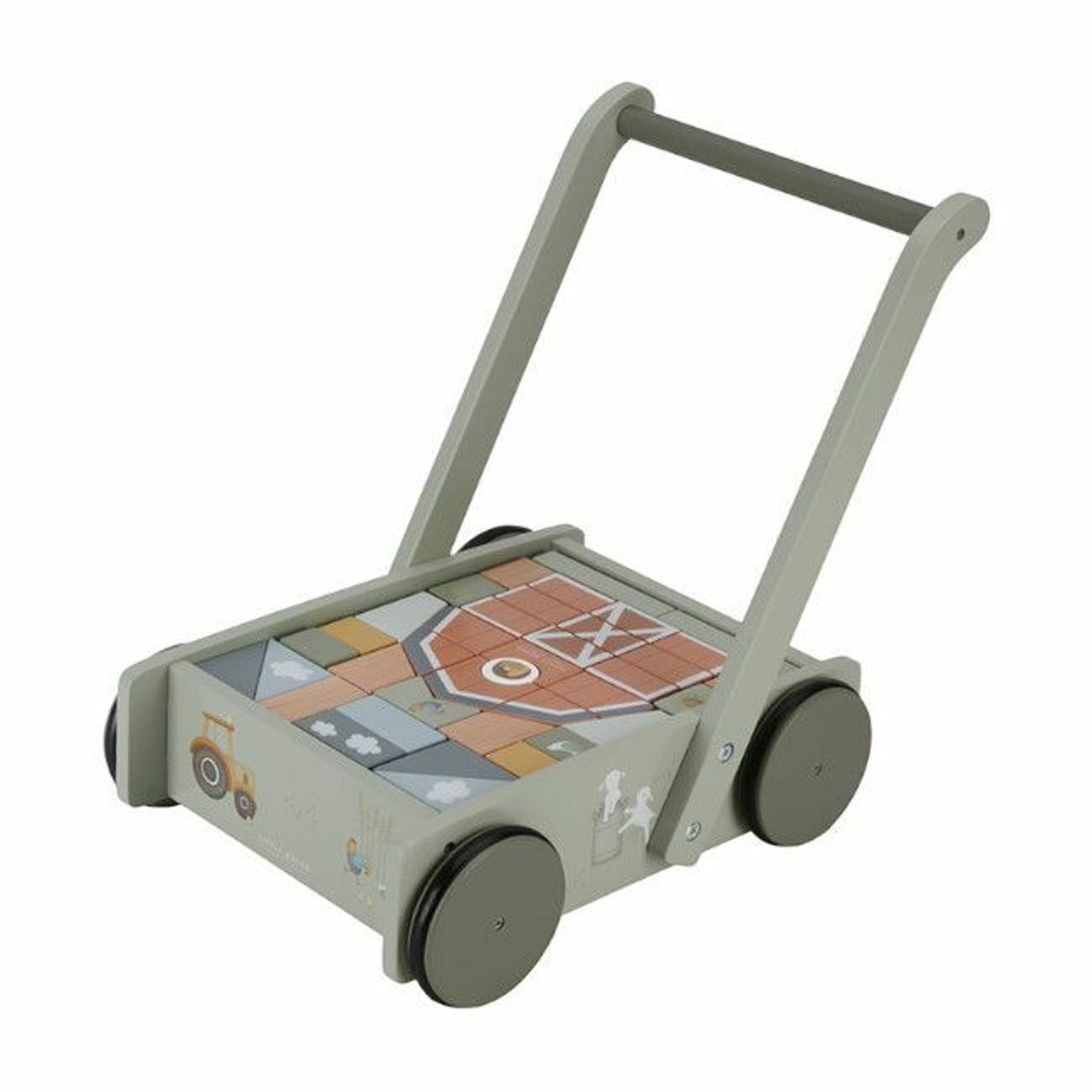 Little Dutch Wooden Block Cart Little Farm +12M LD7143