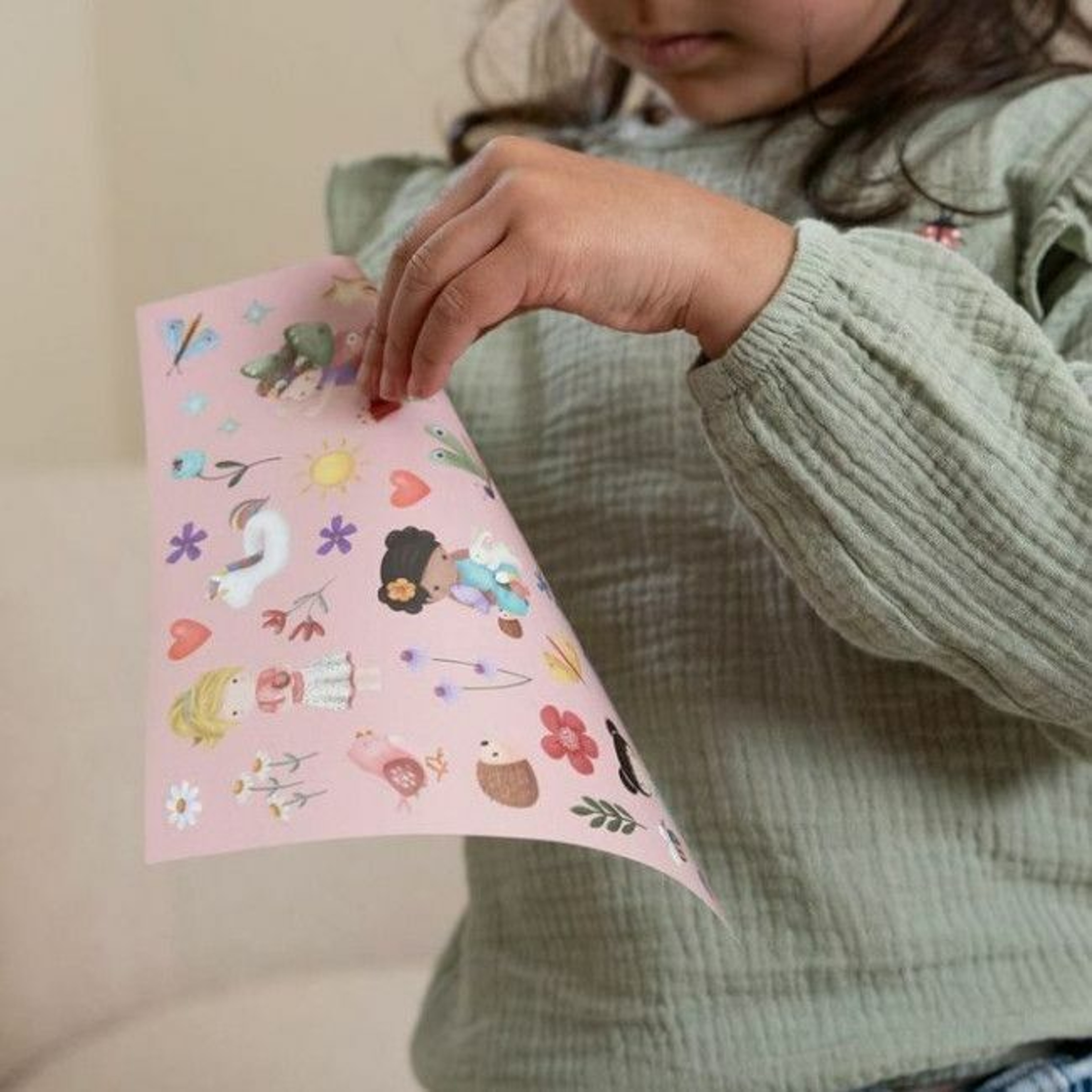 Little Dutch Conjunto de Autocolantes Rosa e Amigos +3 Anos 125636