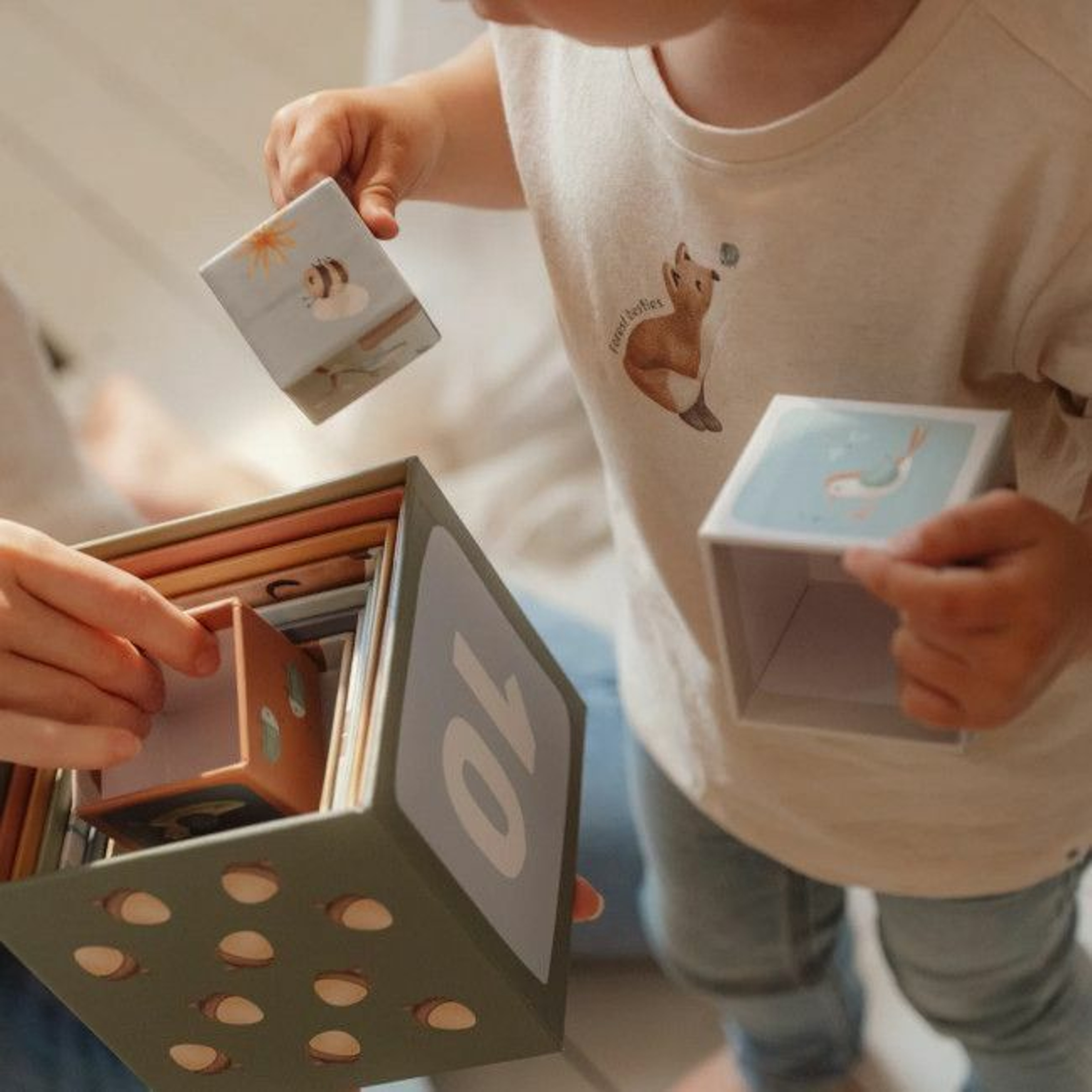 Little Dutch Cubos de Empilhar em Cartão Forest Friends +18M LD7239