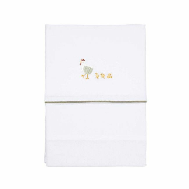 Little Dutch Embroidered Sheet 70x100 Little Farm TE10294022