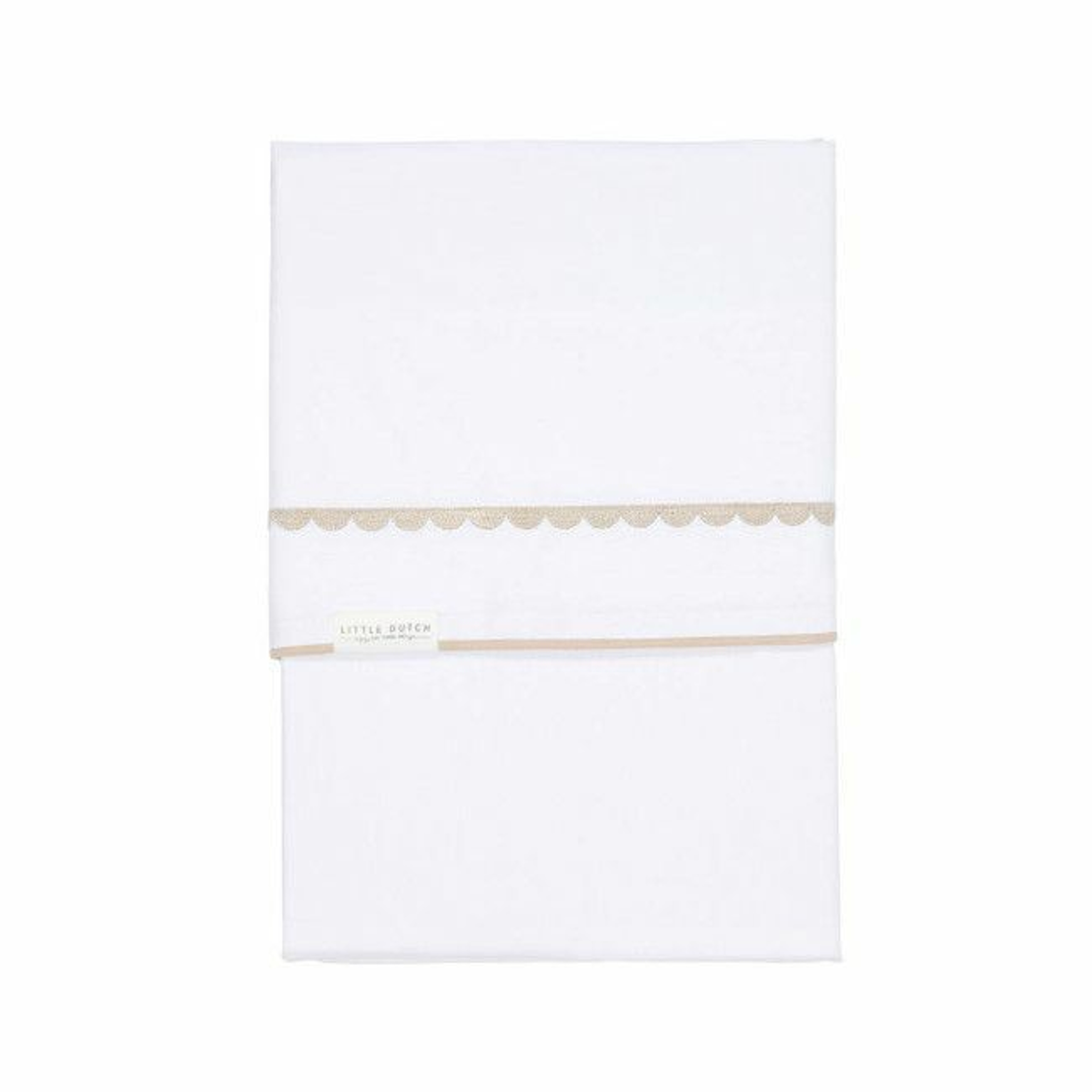 Little Dutch Embroidered Sheet 70x100 Pure Beige TE10293021