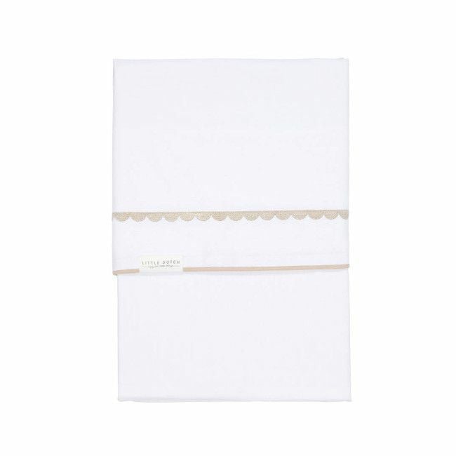 Little Dutch Embroidered Sheet 70x100 Pure Beige TE10293021