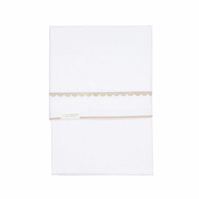 Little Dutch Embroidered Sheet 70x100 Pure Beige TE10293021
