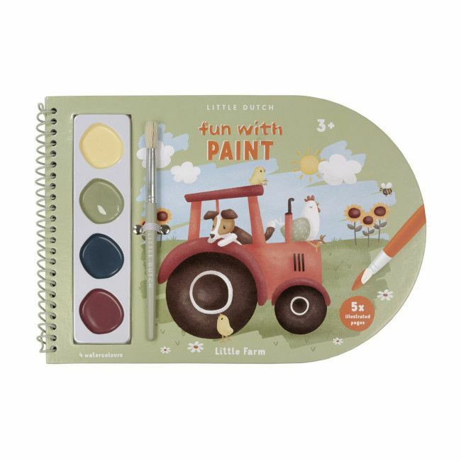 Little Dutch Watercolour Colouring Book Little Farm +3 Years 125681