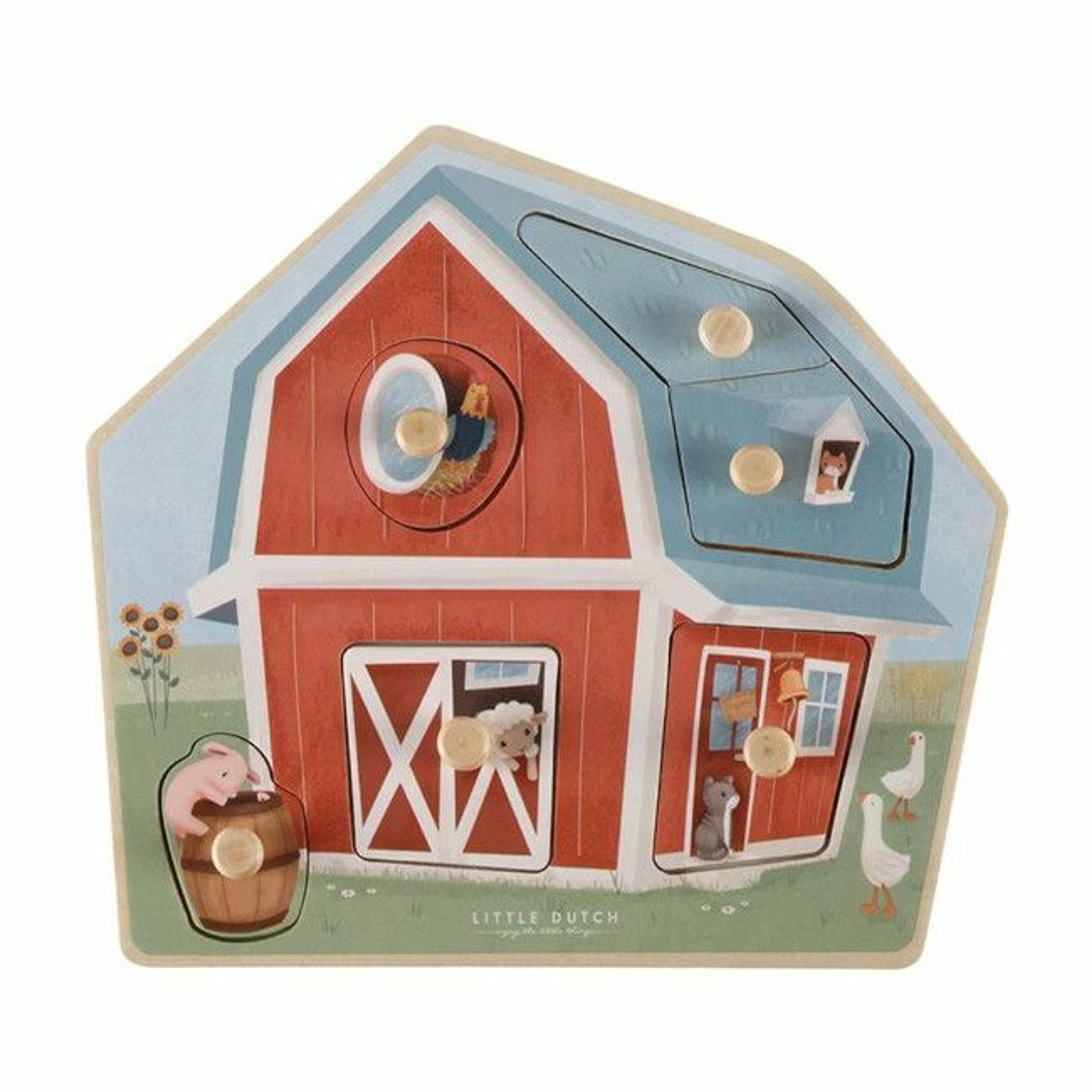 Little Dutch Wooden Puzzle Little Farm +12M LD7158