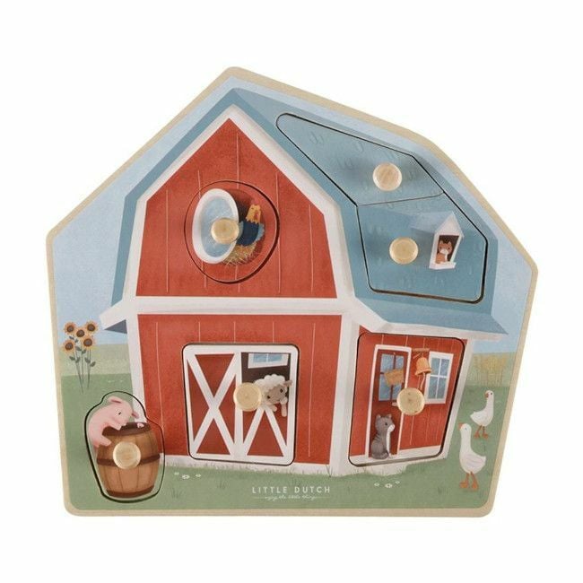 Little Dutch Wooden Puzzle Little Farm +12M LD7158