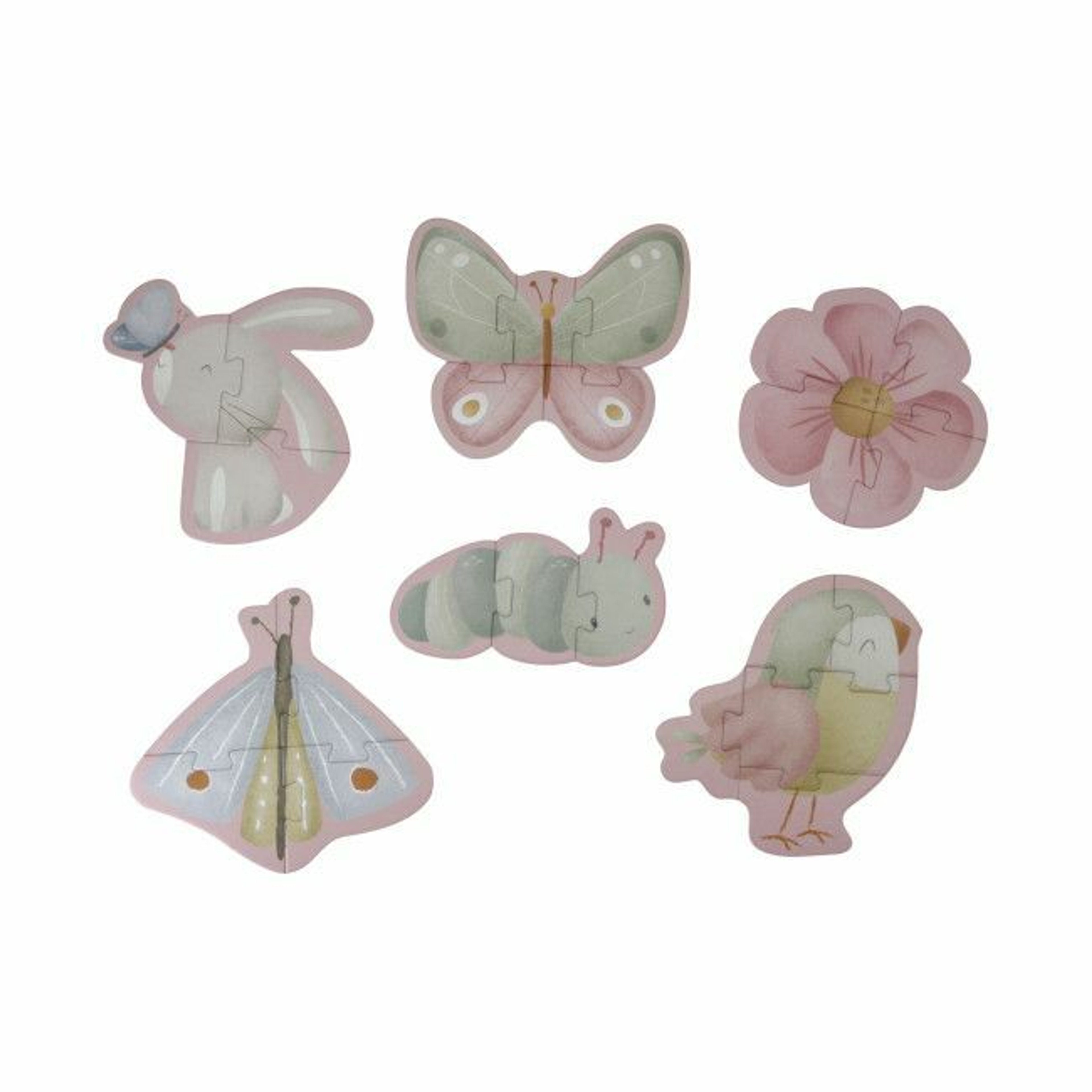 Little Dutch 6-in-1 Puzzles Flowers & Butterflies +2 Years LD4760